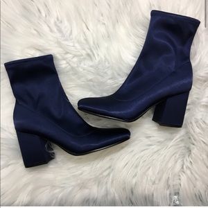 Marc Fisher Midnight Blue Heeled Boots